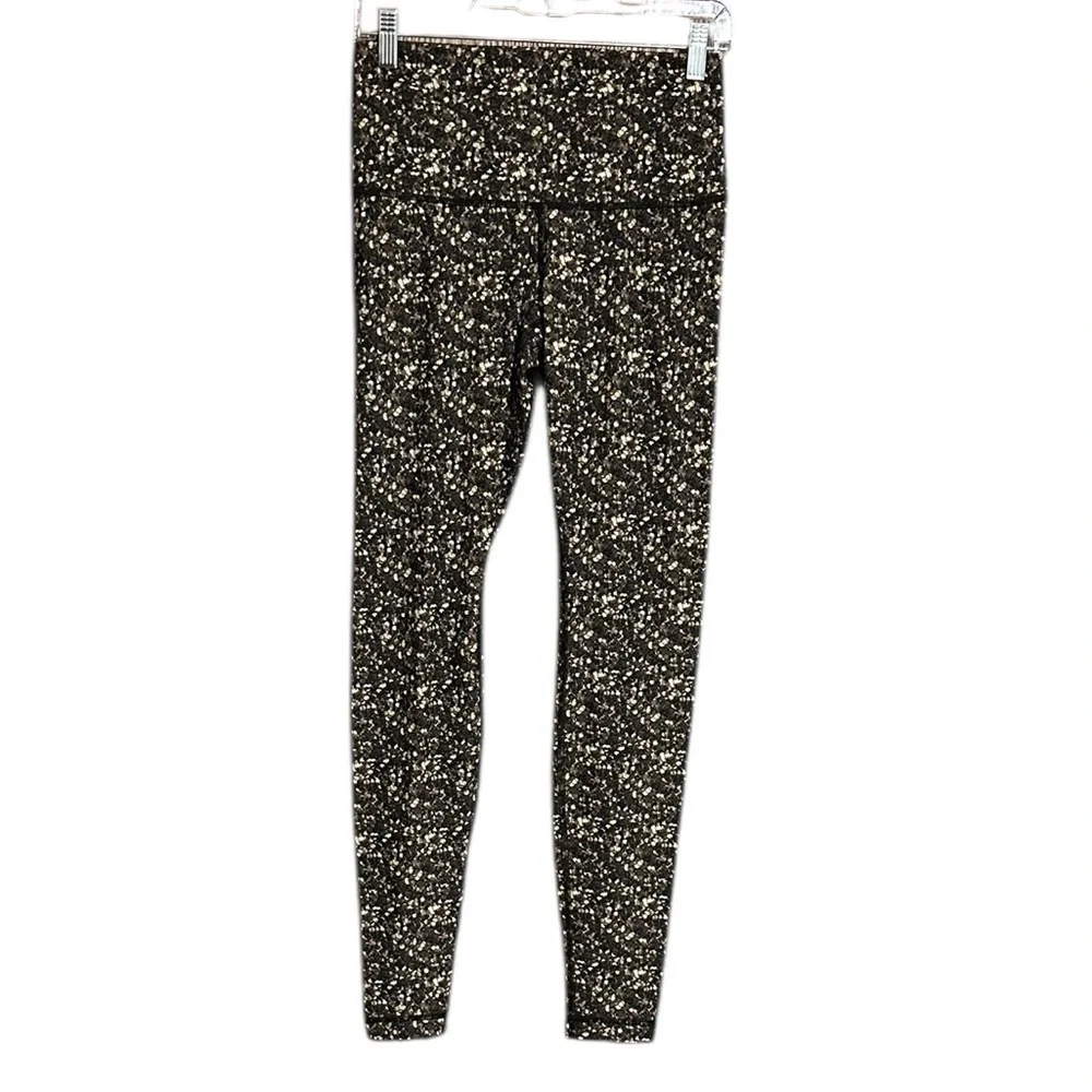 Lululemon Shine Tight Roll Down Shimmy Shimmer Leggings Size 4/6